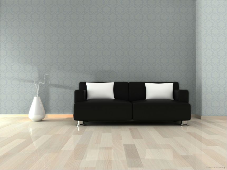 Wallpaper, blue, grey, damask pattern, 7726, Agora, Parato by Cristiana Masi