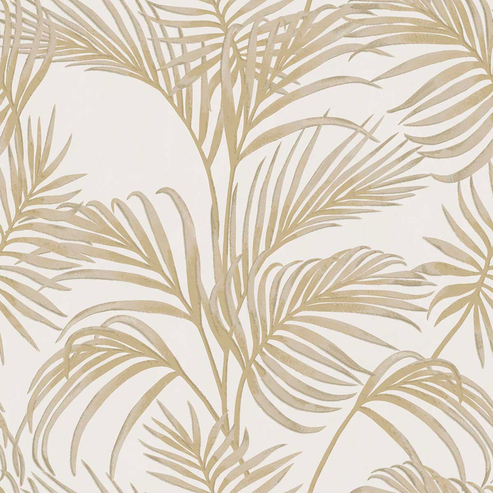 Luxury cream-beige wallpaper with palm leaves, 7731, Agora, Parato by Cristiana Masi