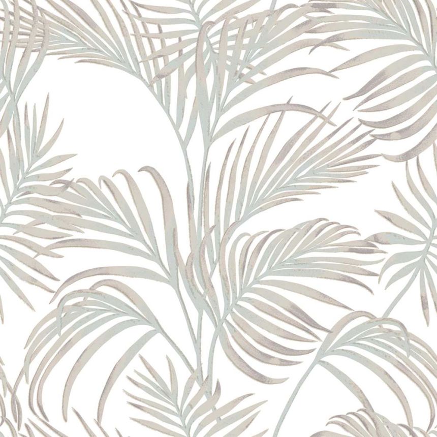 Luxury cream wallpaper with palm leaves, 7736, Agora, Parato by Cristiana Masi