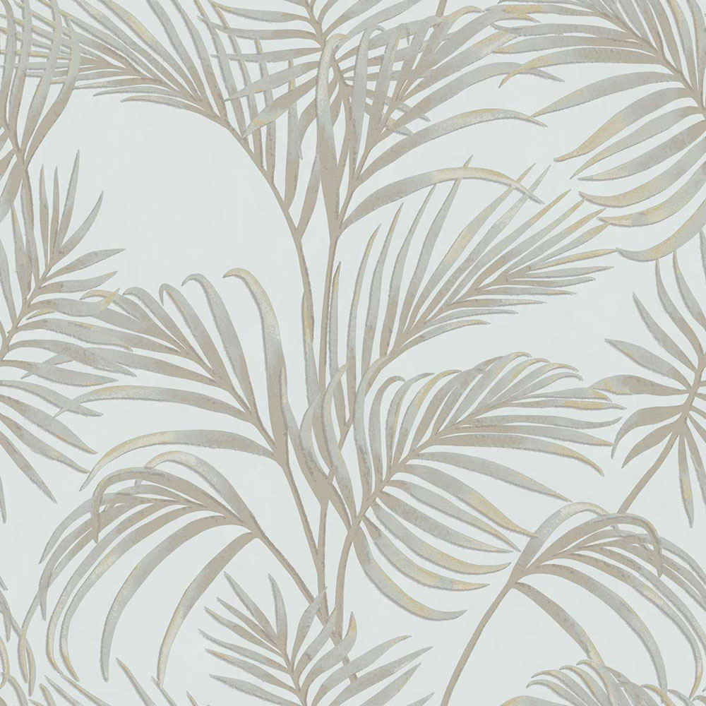 Luxury grey-silver wallpaper with palm leaves, 7737, Agora, Parato by Cristiana Masi