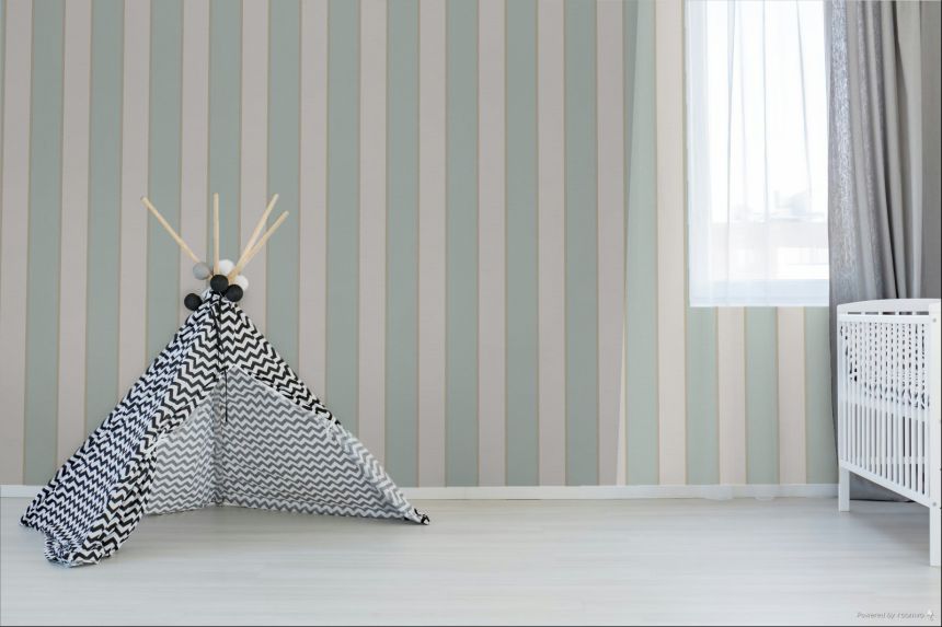 Wallpaper, blue-grey, stripes, 7756, Agora, Parato by Cristiana Masi