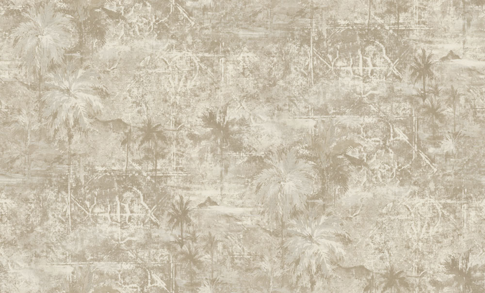 Wallpaper, grey-beige, palm leaves, 74001, Armonia, Emiliana Parati