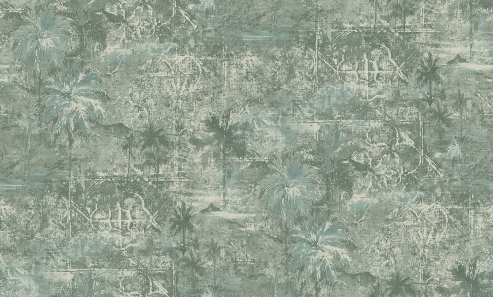 Wallpaper, green, palm leaves, 74006, Armonia, Emiliana Parati