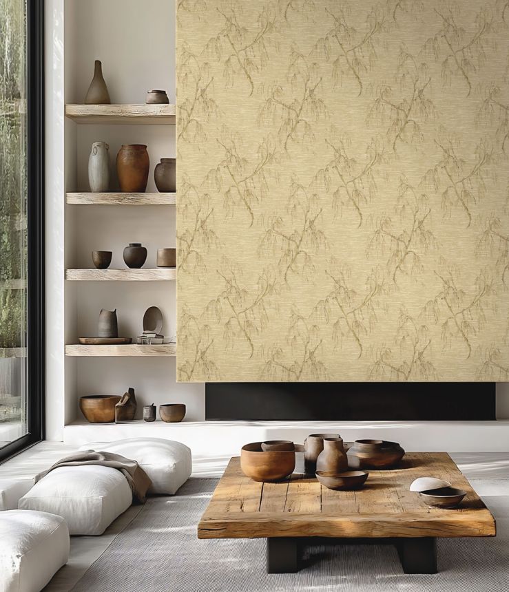 Wallpaper, light brown, blooming birch, BM31020, Blumarine, Emiliana Parati