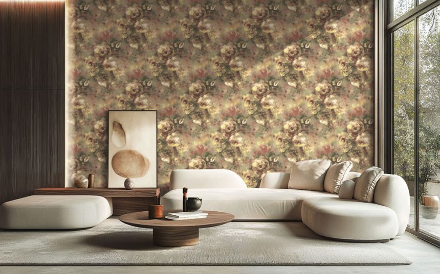 Wallpaper, brown, flowers, BM31040, Blumarine, Emiliana Parati