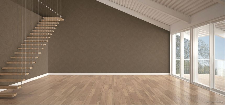 Wallpaper, Parquet Pattern, Mat Texture, Brown, IM28010, Imani, Decoprint