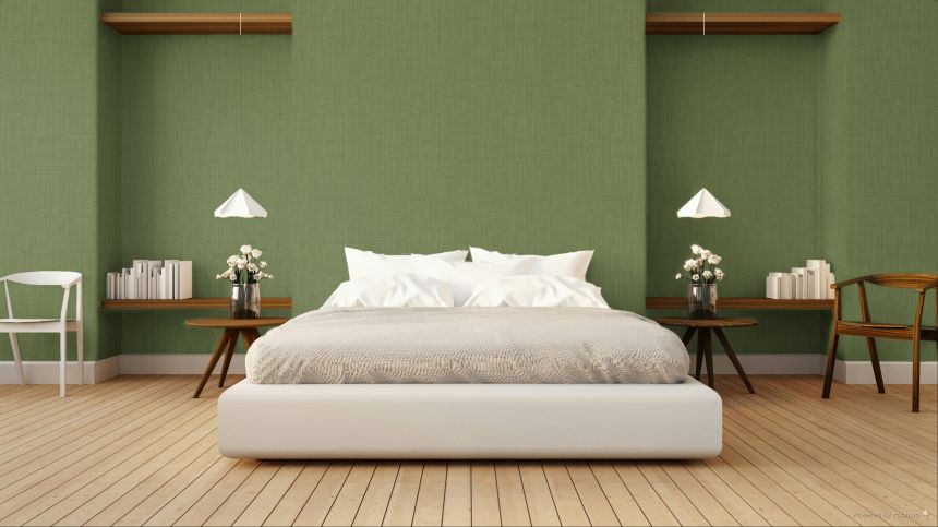 Wallpaper, Fabric Effect, Green, Yellow, IM28026, Imani, Decoprint