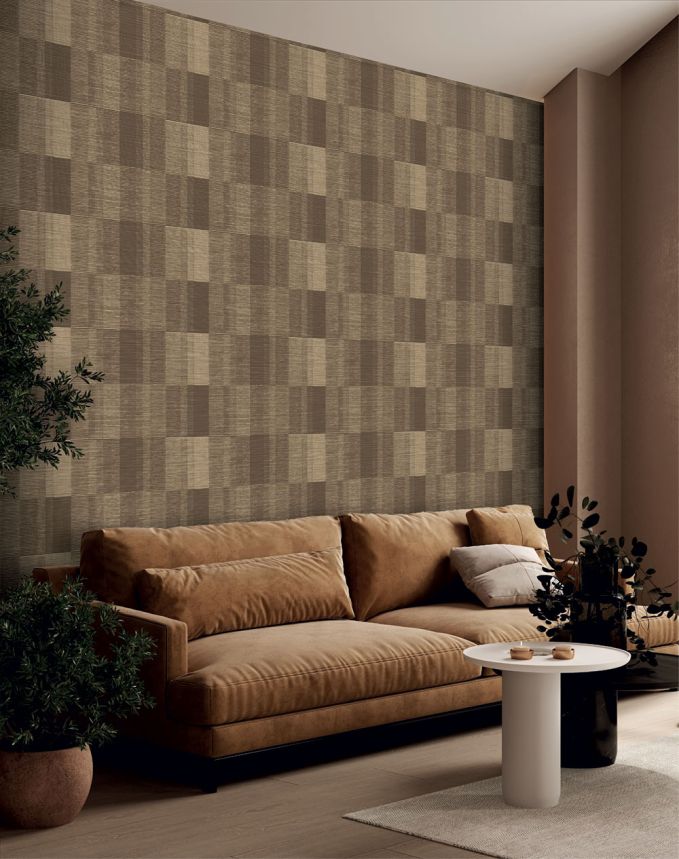 Geometric Wallpaper, Brown, Beige, IM28030, Imani, Decoprint