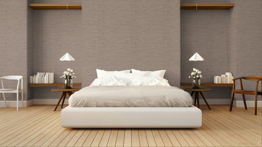 Wallpaper, Fabric Effect, Grey, Purple, IM28045, Imani, Decoprint