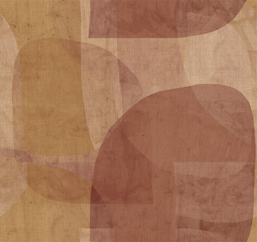 Geometric Mural Wallpaper, Brown, Red, IMD28132, Imani, Decoprint