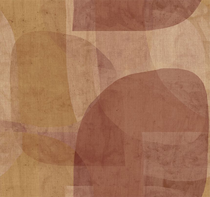 Geometric Mural Wallpaper, Brown, Red, IMD28132, Imani, Decoprint
