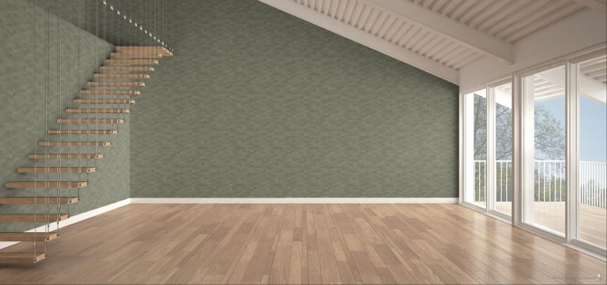 Wallpaper, Green, Embroidery Effect, Waves, TN29022, Terra Nova, Decoprint