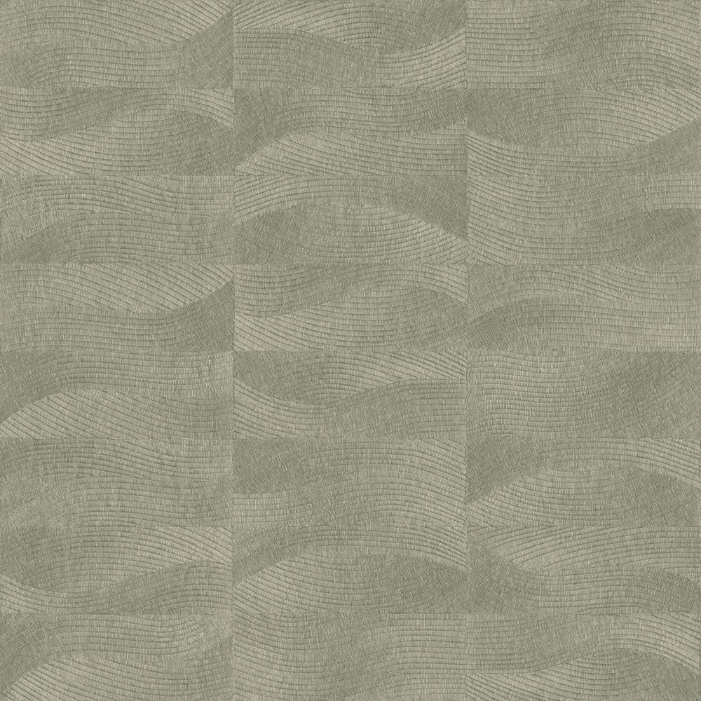 Wallpaper, Green, Embroidery Effect, Waves, TN29022, Terra Nova, Decoprint