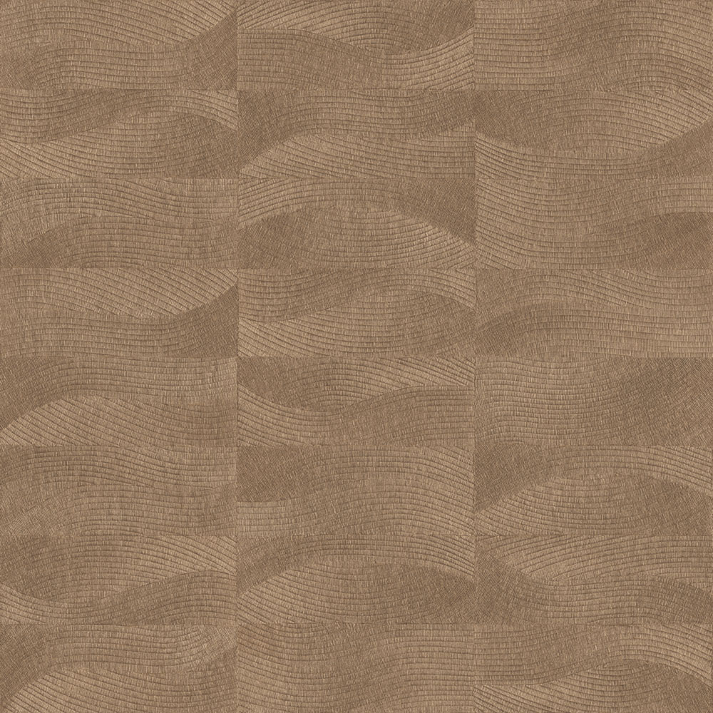 Wallpaper, Brown, Embroidery Effect, Waves, TN29024, Terra Nova, Decoprint