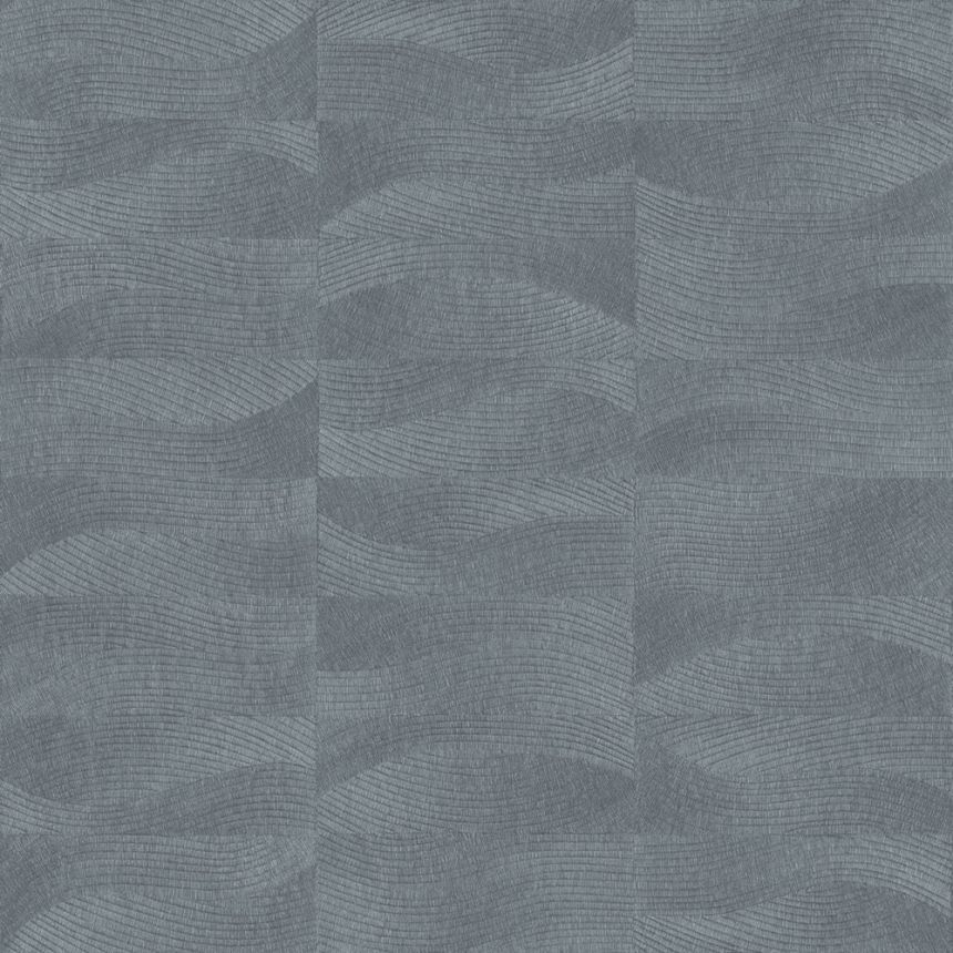 Wallpaper, Blue, Embroidery Effect, Waves, TN29025, Terra Nova, Decoprint