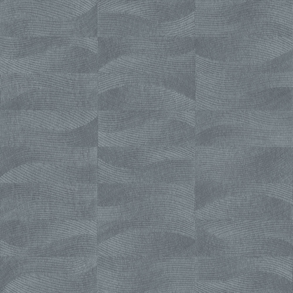 Wallpaper, Blue, Embroidery Effect, Waves, TN29025, Terra Nova, Decoprint