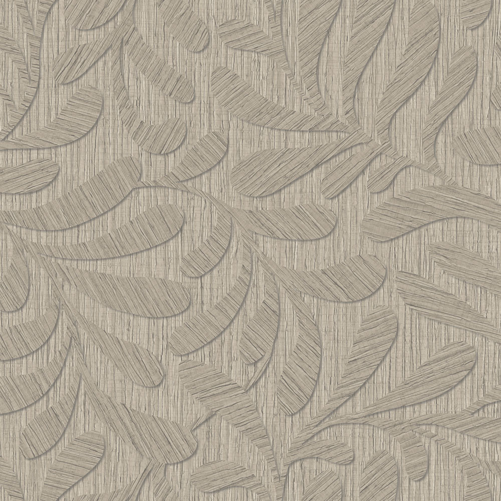 Wallpaper, Brown, Grey, Wood Effect, Leaves, TN29051, Terra Nova, Decoprint
