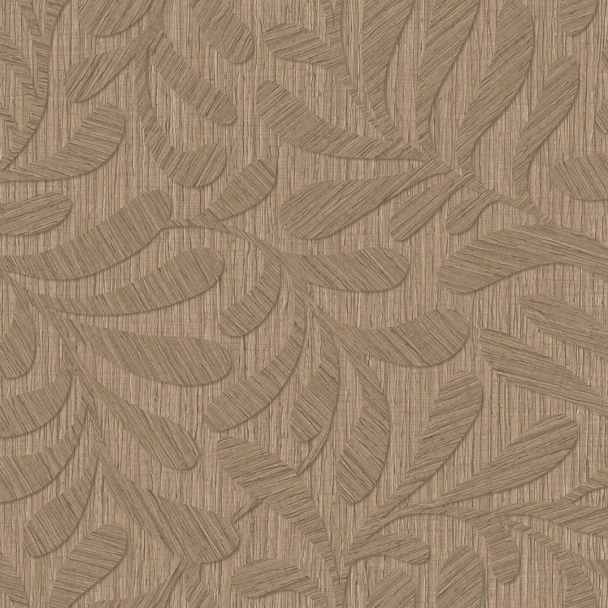 Wallpaper, Brown, Red, Wood Effect, Leaves, TN29053, Terra Nova, Decoprint