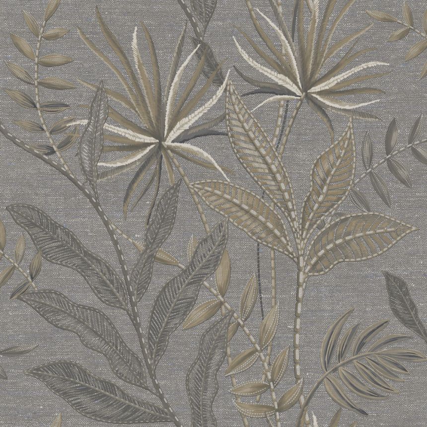 Wallpaper, Black, Brown, Leaves, TN29084, Terra Nova, Decoprint