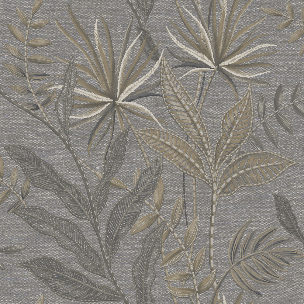 Wallpaper, Black, Brown, Leaves, TN29084, Terra Nova, Decoprint
