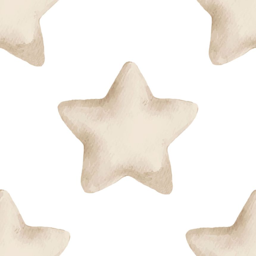 Wallpaper, beige, white, stars, 4406, Momi, Parato by Cristiana Masi