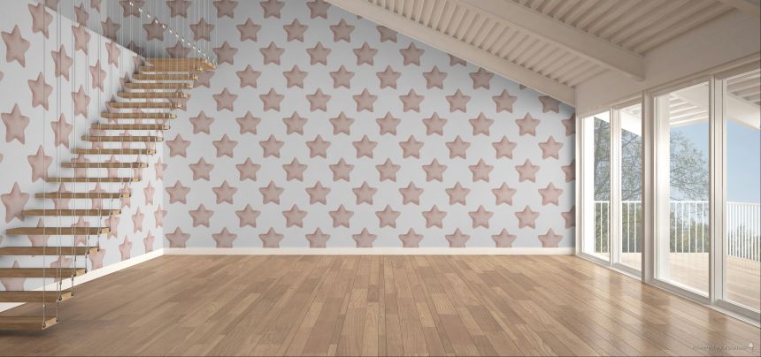 Wallpaper, pink, white, stars, 4407, Momi, Parato by Cristiana Masi