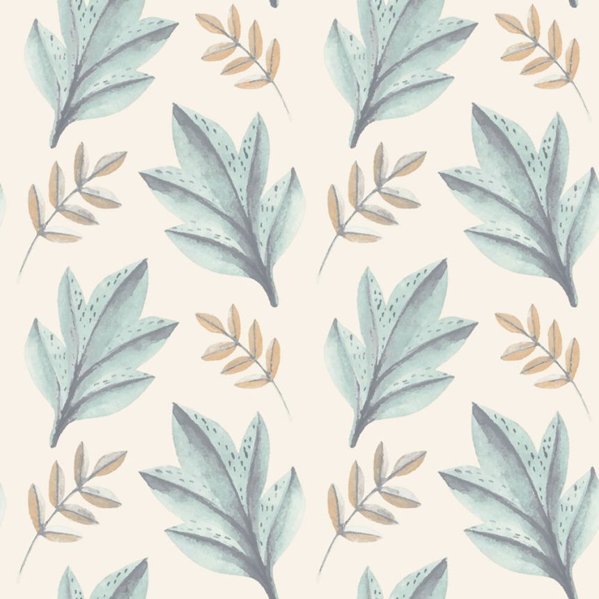 Wallpaper, blue, gold, leaves, 4415, Momi, Parato by Cristiana Masi