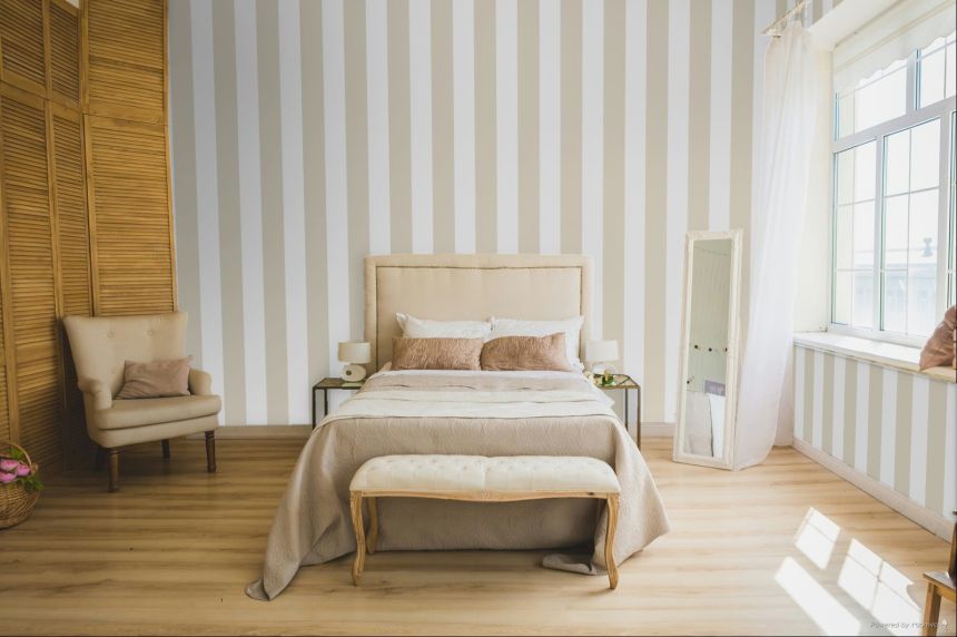 Wallpaper, beige-white, stripes, 4467, Momi, Parato by Cristiana Masi