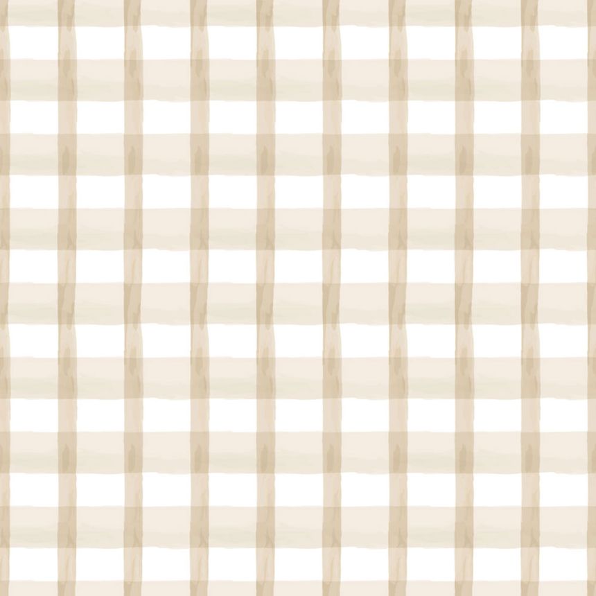 Wallpaper, beige, white, check, 4478, Momi, Parato by Cristiana Masi