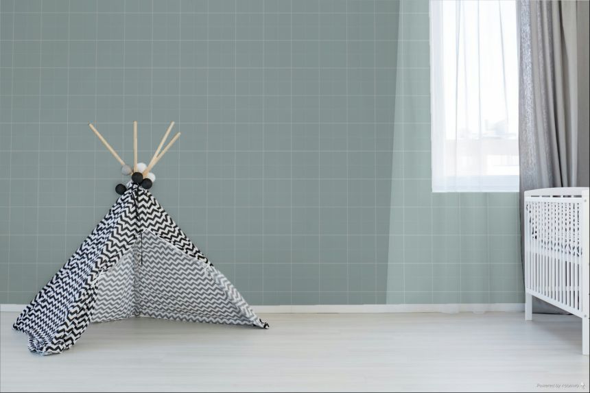 Wallpaper, light blue, white, check, 4482, Momi, Parato by Cristiana Masi