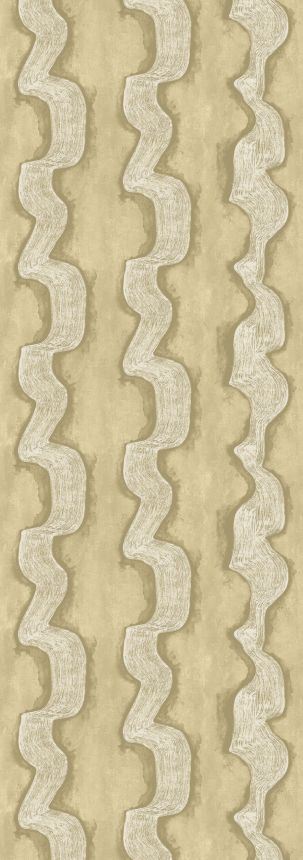 Mural wallpaper, gold, beige, waves, DGTRA303-300, Traces, Masureel