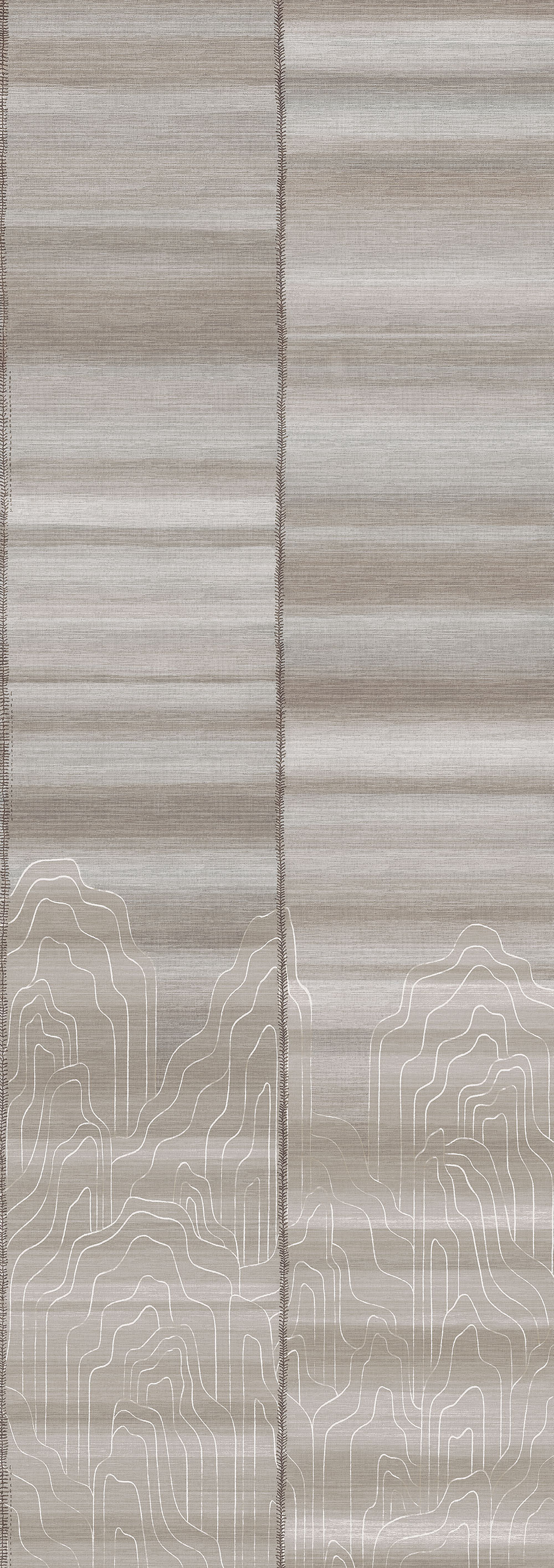 Mural wallpaper, brown, grey, stripes, DGTRA8022-300, Traces, Masureel