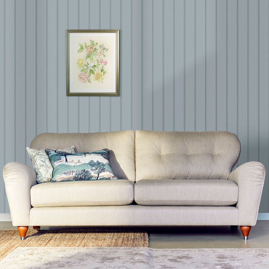 Striped Wallpaper, Blue, 122758, Laura Ashley 4