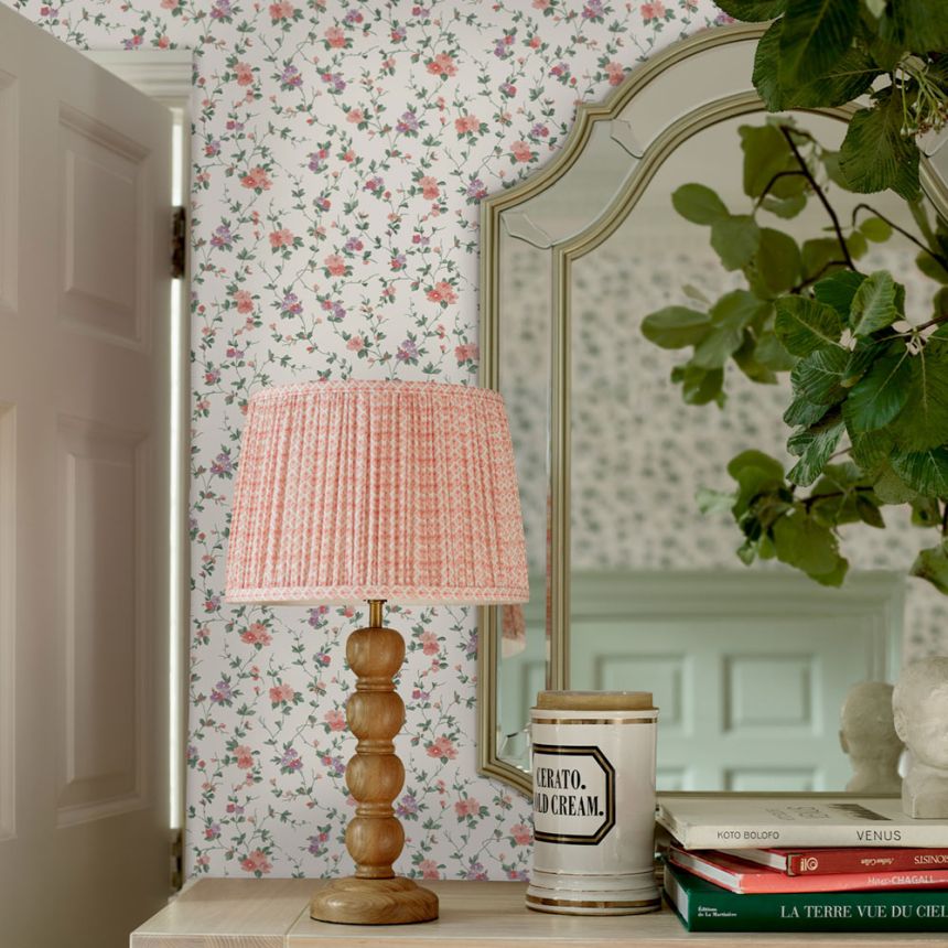 Wallpaper, Green, Purple, Blossoms, 122765, Laura Ashley 4
