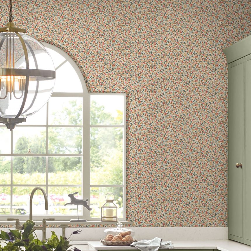 Wallpaper, Red, Orange, Cherries, Pears, 127398, Laura Ashley 4