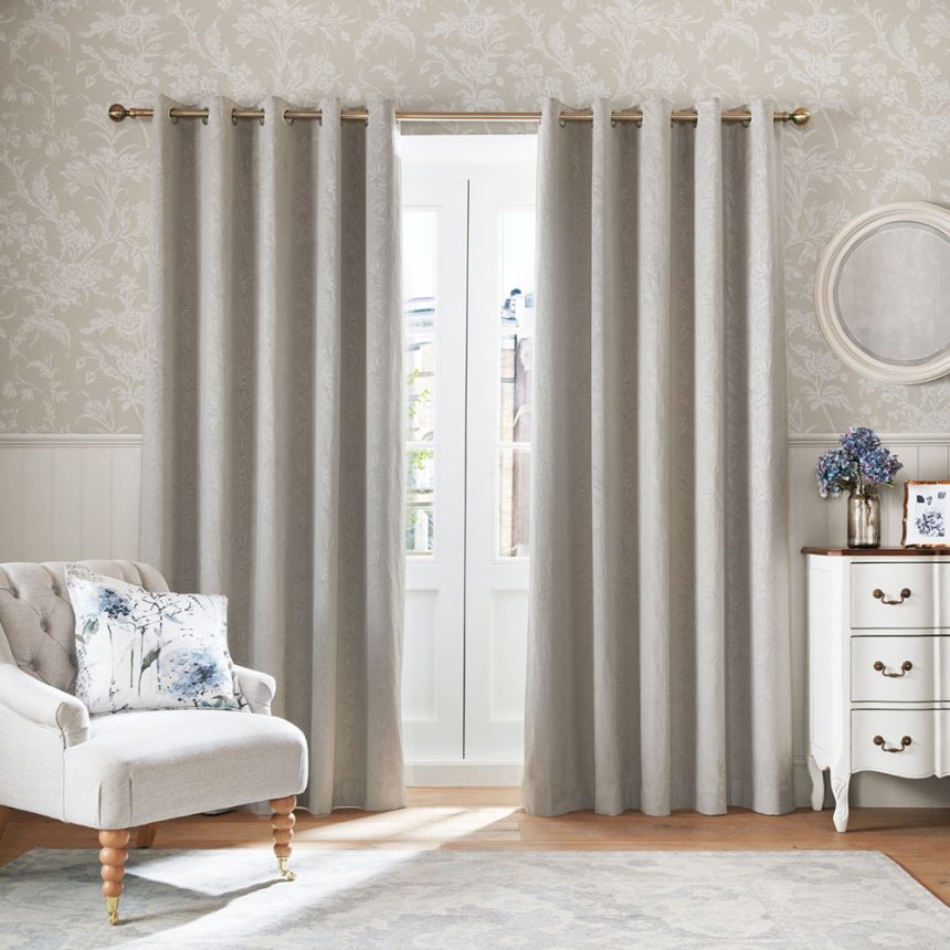 Wallpaper, Beige-White, Floral Pattern, 127391, Laura Ashley 4