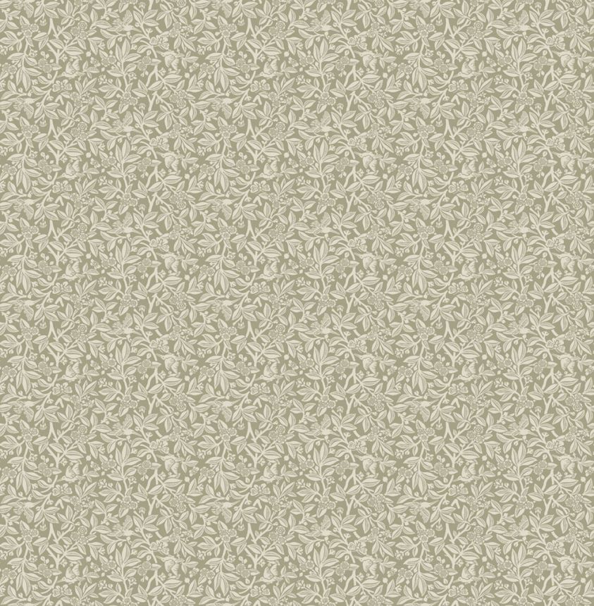 Wallpaper, Grey, Flowers, Birds, 140320, Laura Ashley 4