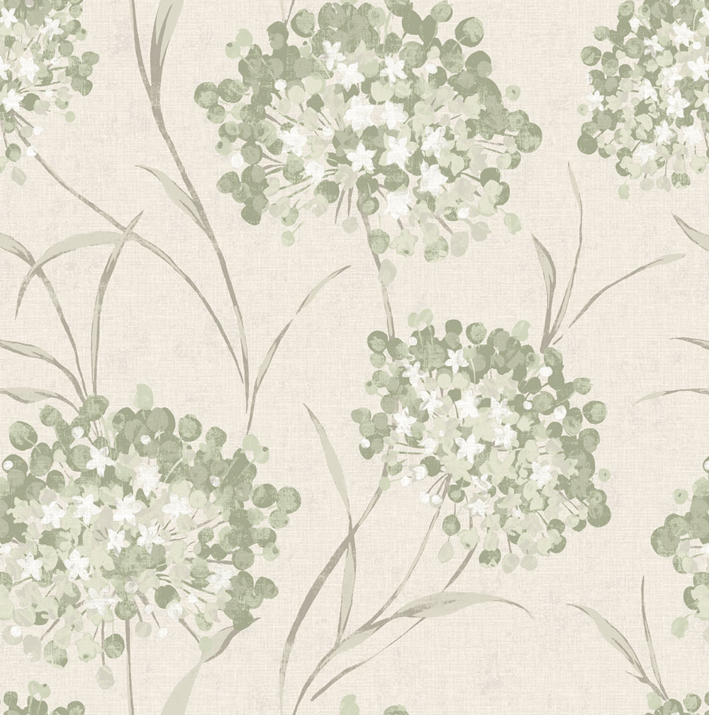 Wallpaper, Green, Grey, Floral Pattern, 140331, Laura Ashley 4