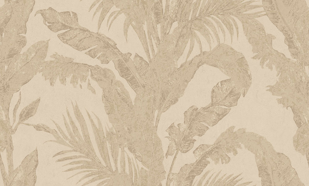 Luxury wallpaper, beige, leaves, plaster effect, 6603, Metamorphosis, Parato by Cristiana Masi