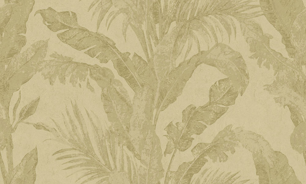 Luxury wallpaper, green, gold, leaves, plaster effect, 6605, Metamorphosis, Parato by Cristiana Masi
