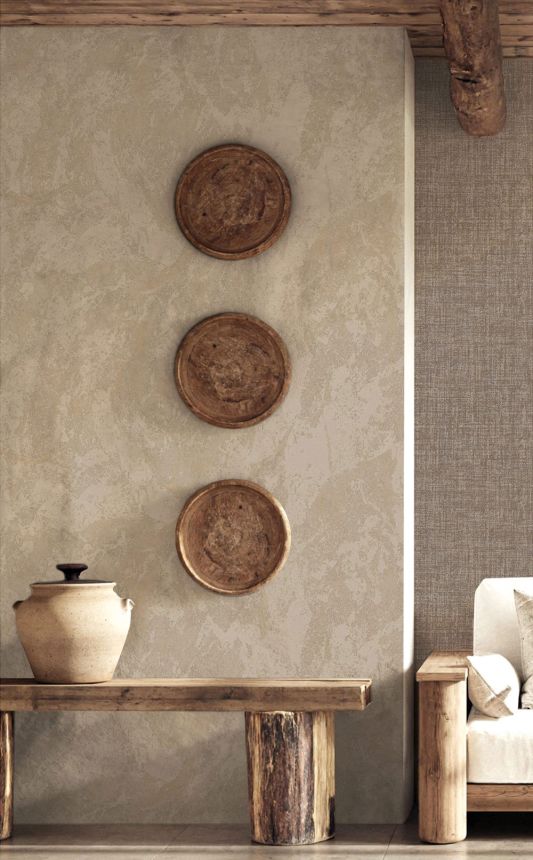 Wallpaper, brown, grey, stucco effect, 6659, Metamorphosis, Pigmenta, Parato by Cristiana Masi