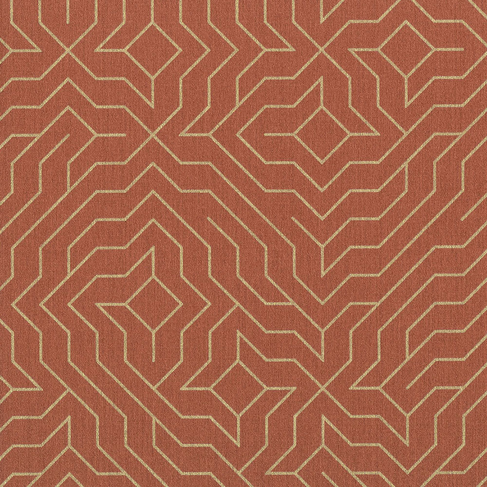 Non-woven wallpaper with a geometric pattern 48310, Metropole, Limonta