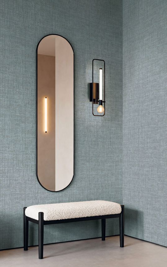 Wallpaper, grey, blue, fabric imitation, 6687, Metamorphosis, Pigmenta, Parato by Cristiana Masi