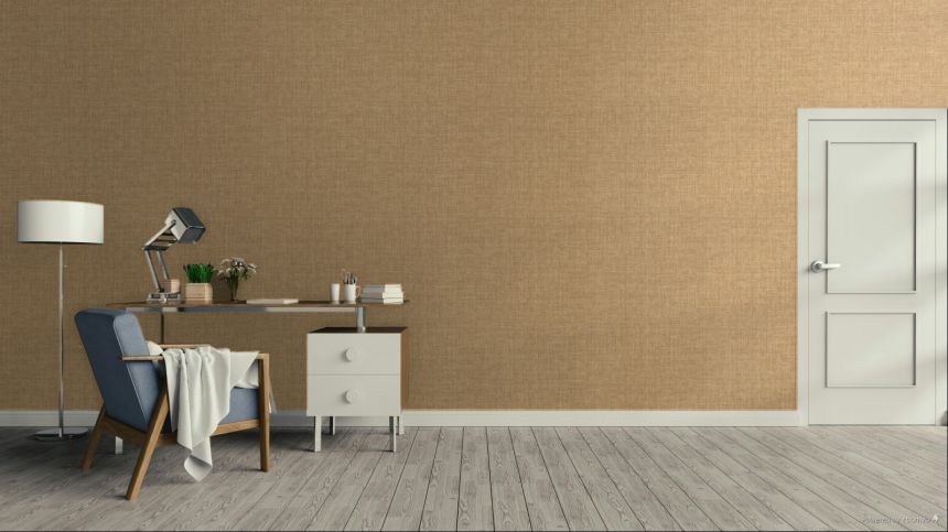 Wallpaper, yellow, brown, fabric imitation, 6692, Metamorphosis, Pigmenta, Parato by Cristiana Masi