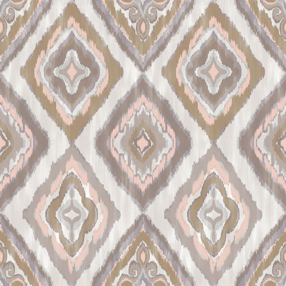 Wallpaper, pink, grey, fabric imitation, AU41403, Aurelia, Prestige Wallcoverings