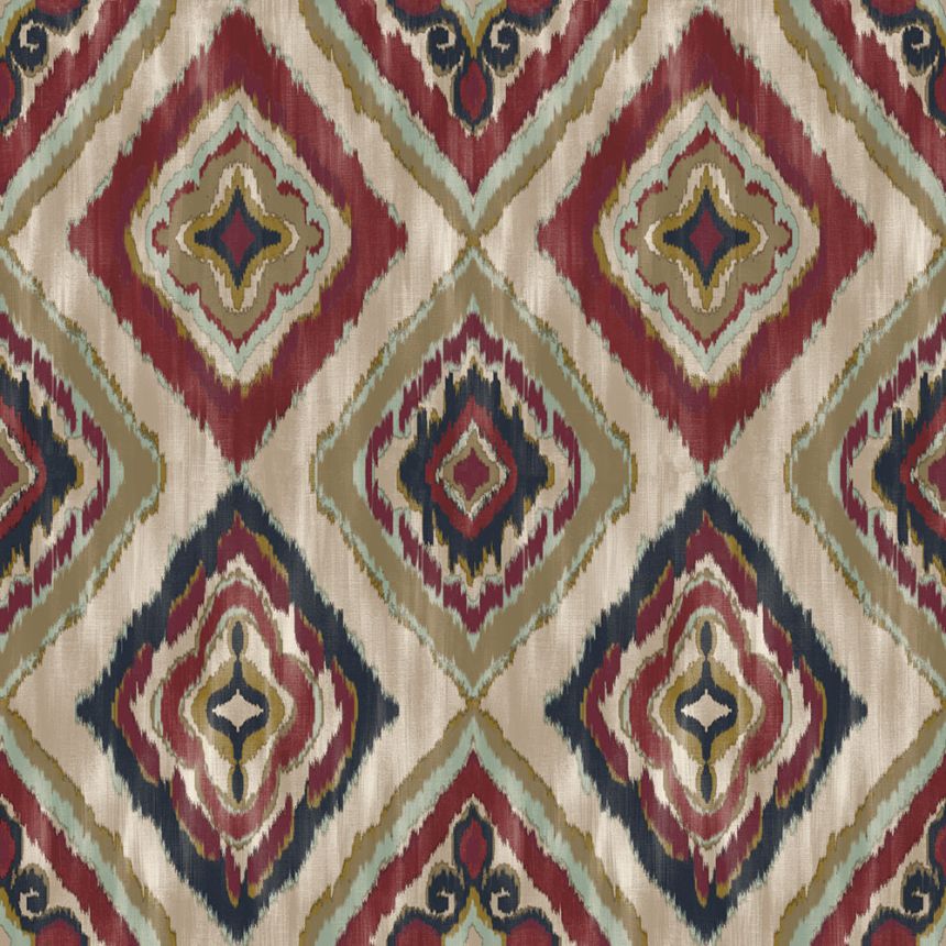 Wallpaper, beige, blue, fabric imitation, AU41405, Aurelia, Prestige Wallcoverings