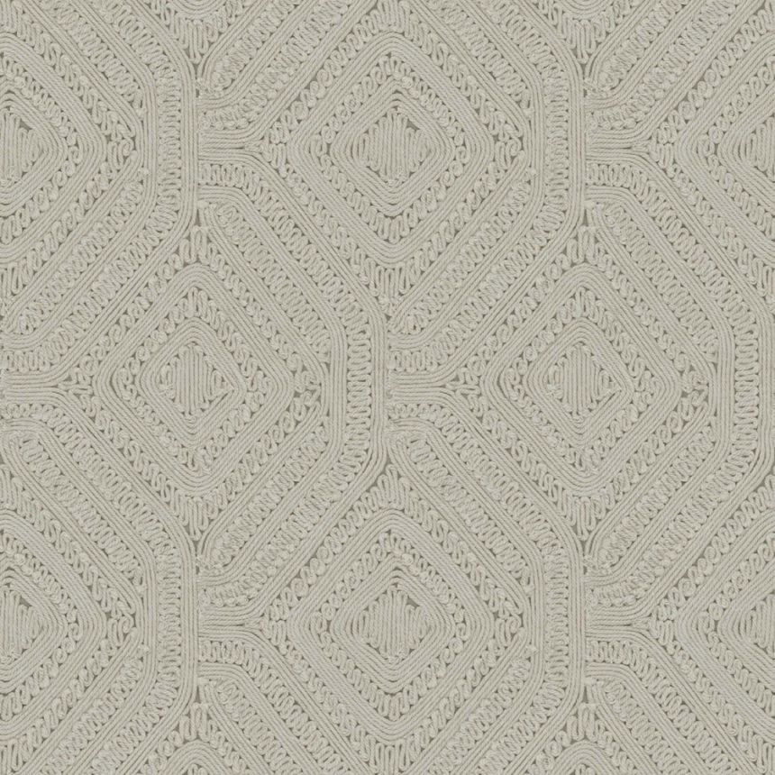 Geometric wallpaper, beige, brown, knitted fabric imitation, 140086, Abigail Ahern vol.1