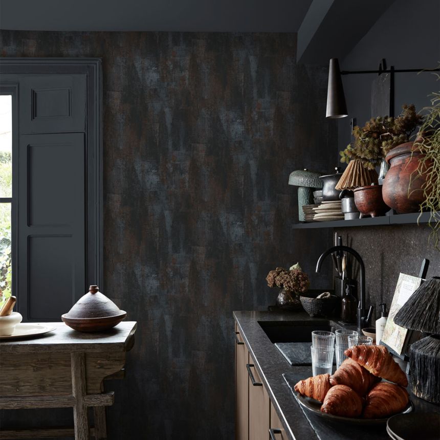 Luxury wallpaper, grey, bronze, stucco plaster imitation, 140091, Abigail Ahern vol.1