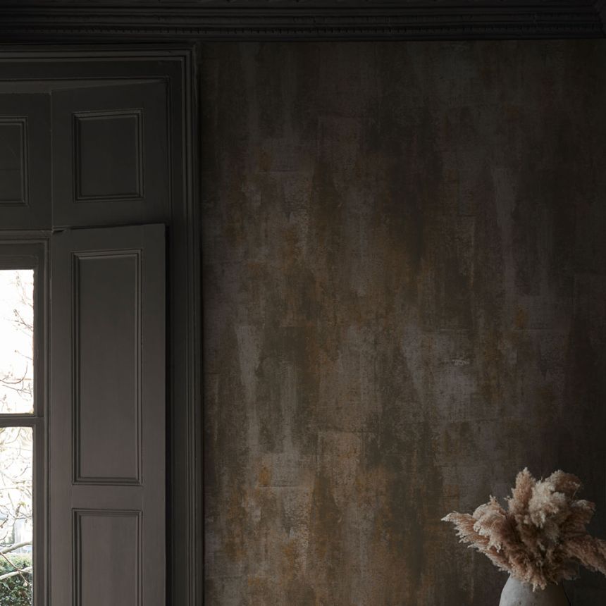 Luxury wallpaper, grey, gold, stucco plaster imitation, 140094, Abigail Ahern vol.1