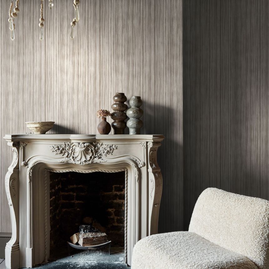 Luxury wallpaper, silver, stripes, 140096, Abigail Ahern vol.1